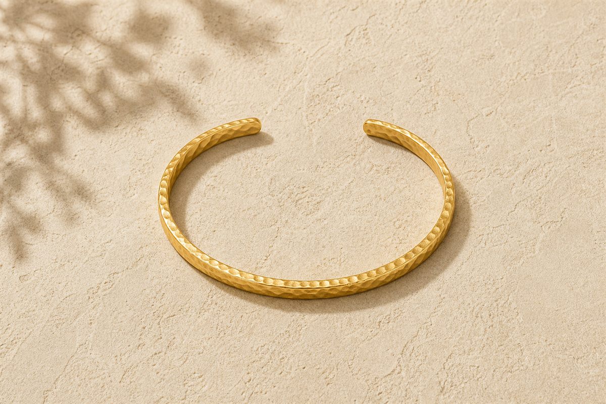 Bracelet Jonc Martelé Doré Limited Edition