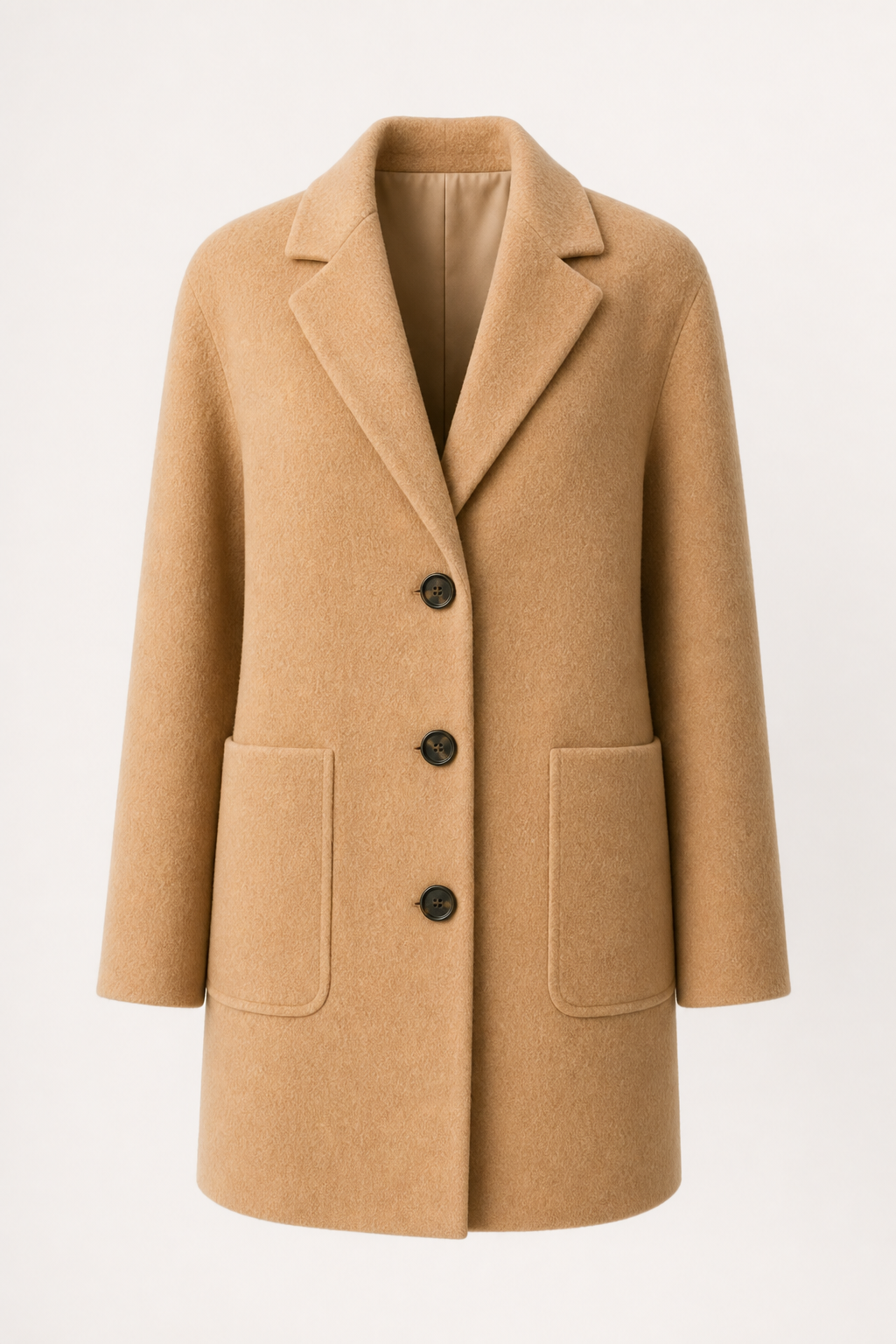 Short Wool and Cashmere Coat No.14