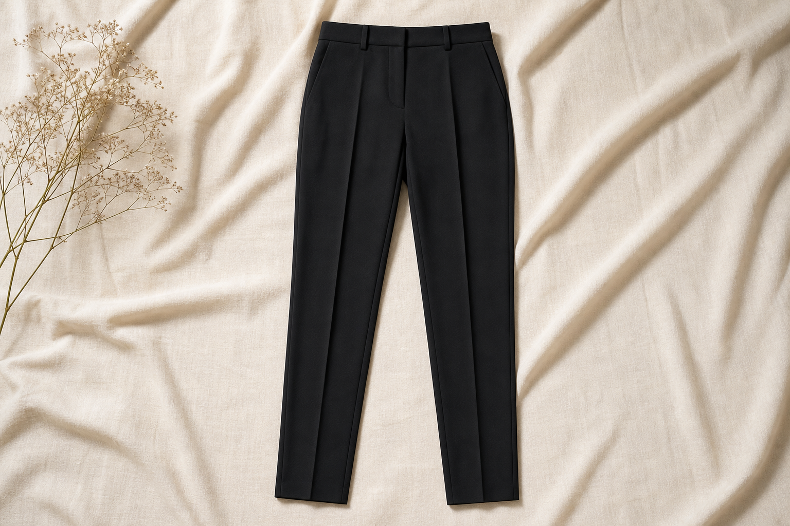 Signature Cigarette Trousers in Crêpe