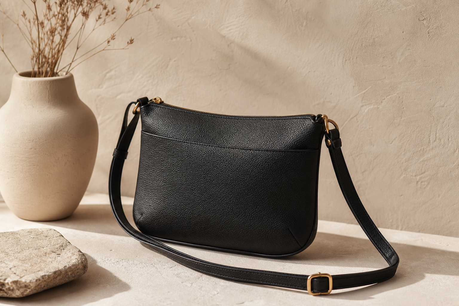 Mini Vegan-Leather Crossbody