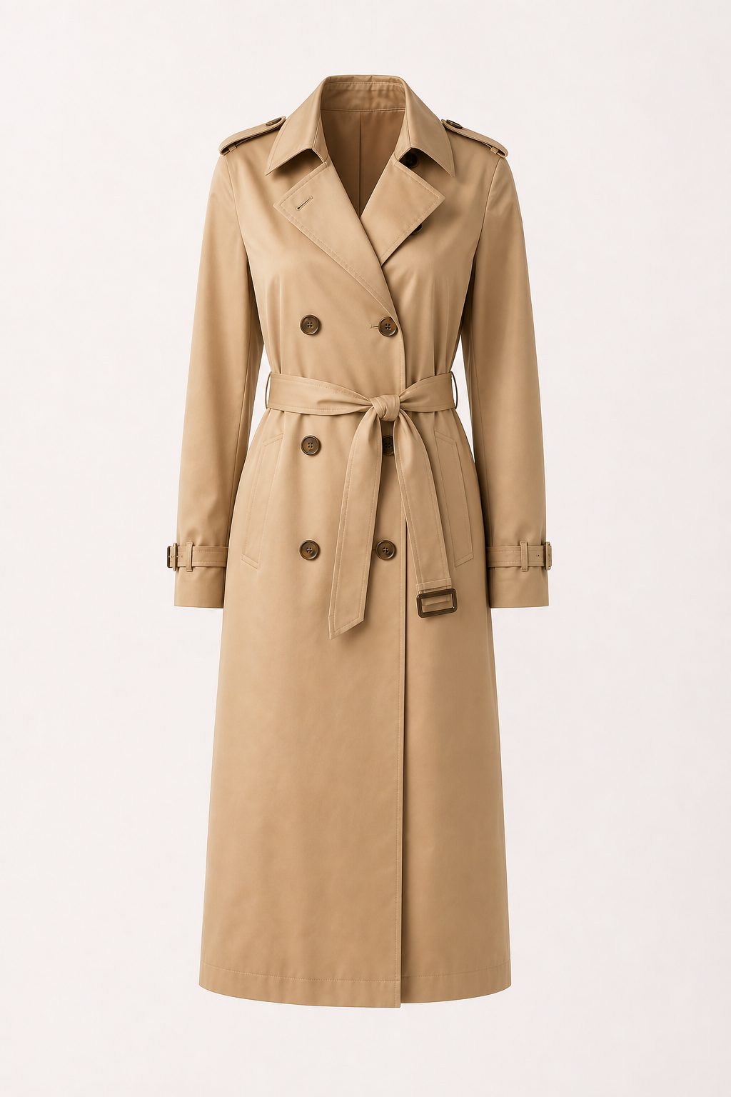 Long Coated Cotton Trench